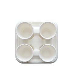 Factory supply bagasse 4 cup carrier cup tray holder tray
