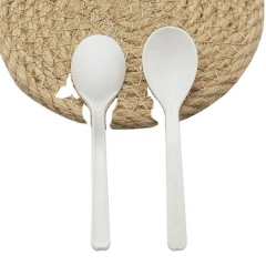 Juego de cucharas de helado biodegradables Cuchara desechable