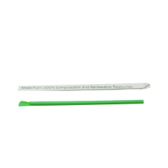 Biodegradable Disposable PLA Drinking Spoon Straw at Diameter 6mm