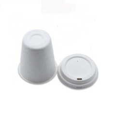 Disposable Bagasse Biodegradable Cup for Hot Coffee with Lid