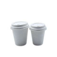 Copo descartável de sugercano 12 onças de café compostável copo biodegradável