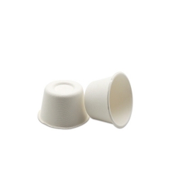 Tasses jetables de sauce de trempage de bagasse biodégradable de canne à sucre de 4 onces de tasse