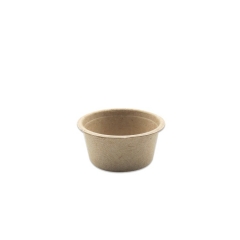 Eco-friendly Compostable Natural 2oz Sugarcane Pulp Seasoning Cup