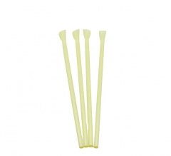 100% Compostable Plant Based Biodegradable PLA Drinking Spoon Straw