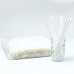 Plant-based compostable long plastic colored drinking straws