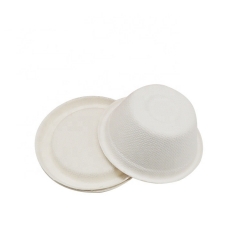 New trend 100% compostable bagasse sugarcane custom disposable sauce cup with lid