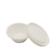 100% Biodegradable Compostable Bagasse Sugarcane Cup Disposable With Lid