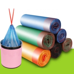 Umweltfreundliche kompostierbare PLA-Müllscke mit benutzerdefiniertem Logo mit Kordelzug