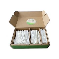 Conjunto de talheres compostáveis ​​biodegradáveis ​​CPLA conjunto de talheres descartáveis ​​brancos