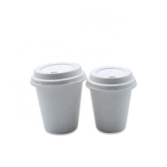 Bagasse disposable biodegradable cup with lid