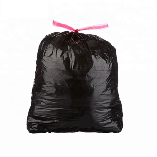Bolso de basura biodegradable del lazo del supermercado del PLA para la basura