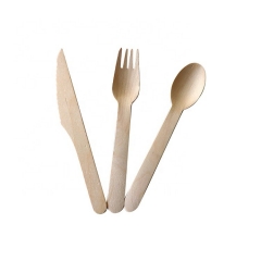 Tenedor de madera desechables compostables biodegradables Tenedor de madera