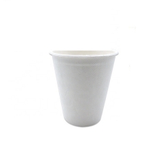 कारखाने के पर्यावरण के अनुकूल खाद योग्य बायोडिग्रेडेबल गन्ना कारखाना कप ढक्कन के साथ प्लास्टिक डिस्पोजेबल कॉफी कप