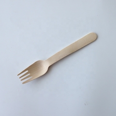 Tenedor de madera desechable Tenedor de madera