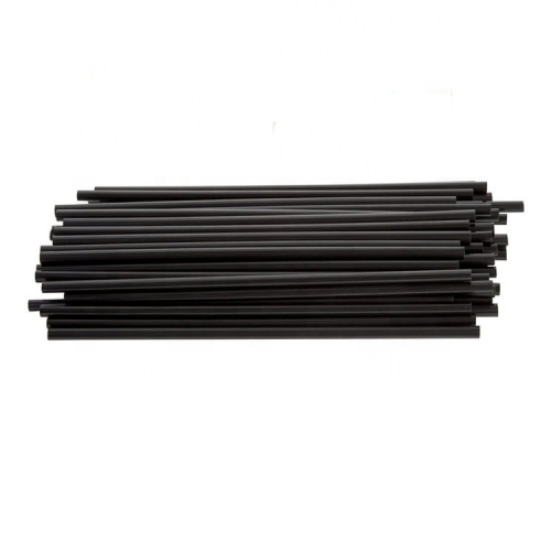 Paja negra PLA recta compostable desechable gigante no plástica PLA