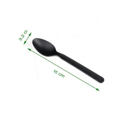 Disposable Black CPLA Flatware Set Cutlery Biodegradable for Airlines