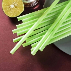 7mm Eco Wrapped White PLA Drinking Compostable Bubble Tea Straws