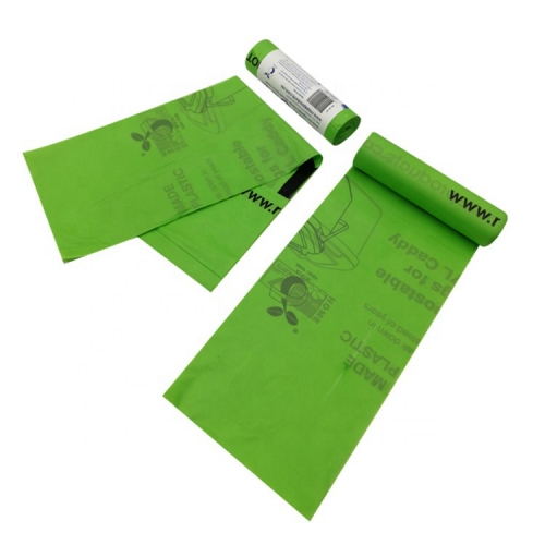 Sacos de lixo biodegradáveis PLA com impresso personalizada de tamanhos diferentes