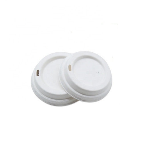 90mm New Nature Compostable Disposable Bagasse Lid for Coffee Cup