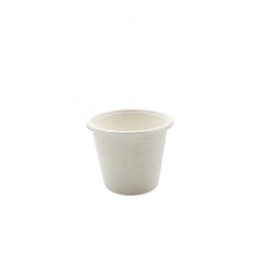 Newest Sugarcane Sauce Cup Disposable Bagasse Cup With PLA Lid