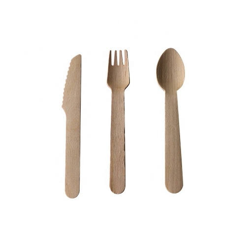 Bulk Disposable Wood Cutlery Set (Knife+spoon+fork)