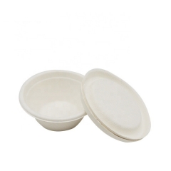 tasses 100% biodégradables jetables blanches de canne à sucre de 2OZ pour la nourriture