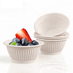 Takeaway 156ml Food Grade Biodegradable Cornstarch Dessert Bowls For Konjac Noodles Use