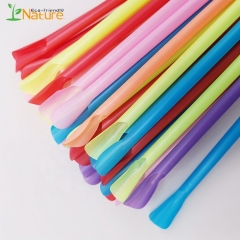 Smoothie Compostable Logo Printing PLA Biodegradable Spoon Straw