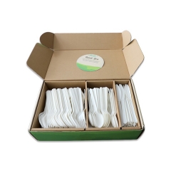 Juego de cubiertos CPLA biodegradable composable de embalaje personalizado