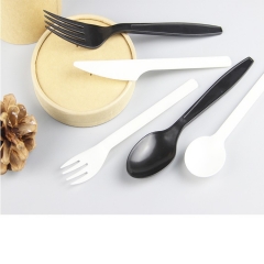 Eco friendly Restaurant Cake Brand New Biodegradable Flatware Plastic Cutlery Set