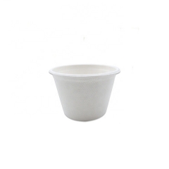 Taza de salsa de bagazo de caa de azúcar 100% biodegradable de 4 oz