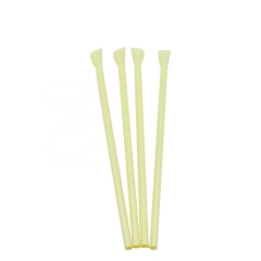 Disposable individually wrapped disposable biodegradable drinking straws pls drinking spoon straw