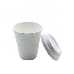 90mm Sugarcane Pulp Coffee Cup Lid For 12oz Cups