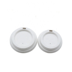 80mm Sugarcane Bagasse Cup Lid for Hot Coffee Cup