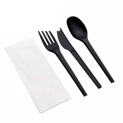 Ensemble de couverts jetables en plastique biodégradable PLA compostable