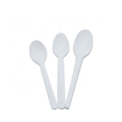 6 Inch 100% Compostable plant starch cpla disposable chinese soup spoon