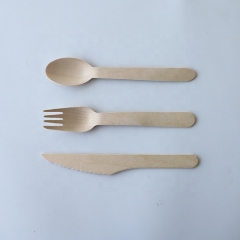 Wooden Disposable Fork Wood Fork and Spoon