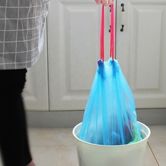 Biodegradable PLA Supermarket Drawstring Garbage Bag For Trash