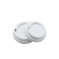 80mm Sugarcane Bagasse Cup Lid for Hot Coffee Cup
