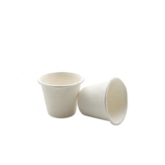 Wholesale Price Disposable Biodegradable 3oz Bagasse Sauce Cup with Clear Lid