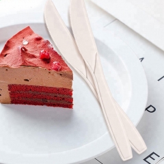 Couteau biodégradable de couverts de fécule de maïs en plastique de 8 pouces pour le gâteau