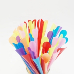 Hot Sale Disposable PLA Spoon Straw