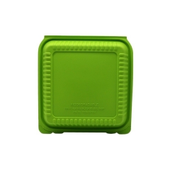 全体の販売のための緑のコーンスターチ食品容器使い捨てコーンスターチ食器バガスファーストフードボックス