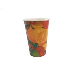 Vaso de papel de jugo desechable para bebida fría