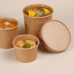 32oz Customized Kraft Paper Box Folding Noodle Box
