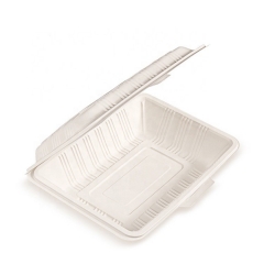 Takeaway Disposable Biodegradable Cornstarch Clamshell Food Container Box