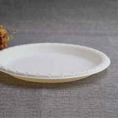 9 Inch Cornstarch Plates Disposable Biodegradable Cornstarch Plate