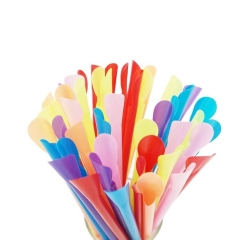 Cornstarch Biodegradable Free Sample PLA Straw Spoon