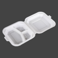 three compartment box biodegradable cornstarch box