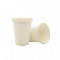 Hot selling 175ml biodegradable cornstarch coffee cup with lid